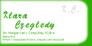 klara czegledy business card