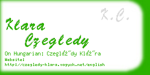 klara czegledy business card